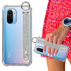 Etui ANTISHOCK + Pasek Cyrkonie do XIAOMI POCO F3