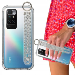 Etui ANTISHOCK + Pasek Cyrkonie do XIAOMI REDMI 10