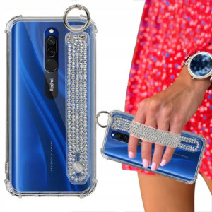 Etui ANTISHOCK + Pasek Cyrkonie do XIAOMI REDMI 8