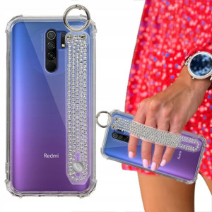 Etui ANTISHOCK + Pasek Cyrkonie do XIAOMI REDMI 9