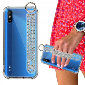 Etui ANTISHOCK + Pasek Cyrkonie do XIAOMI REDMI 9A
