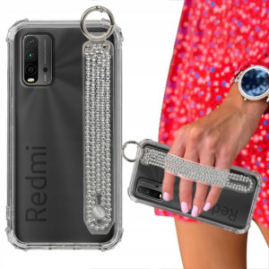 Etui ANTISHOCK + Pasek Cyrkonie do XIAOMI REDMI 9T