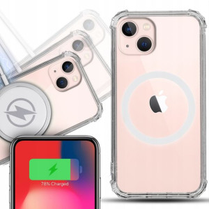 Etui Antishock + Ring MAGSAFE Biały do IPHONE 13