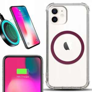 Etui Antishock + Ring MAGSAFE Burgund do IPHONE 12