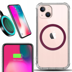 Etui Antishock + Ring MAGSAFE Burgund do IPHONE 13