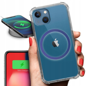 Etui Antishock + Ring MAGSAFE Granat do IPHONE 14