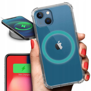 Etui Antishock + Ring MAGSAFE Morski do IPHONE 14