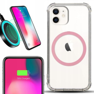 Etui Antishock + Ring MAGSAFE Różowy do IPHONE 12