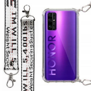 Etui Antishock + Smycz Biała do HUAWEI HONOR 30