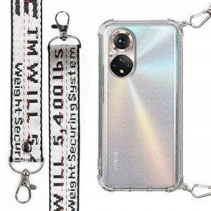 Etui Antishock + Smycz Biała do HUAWEI HONOR 50