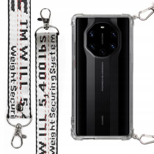 Etui Antishock + Smycz Biała do HUAWEI MATE 40 RS