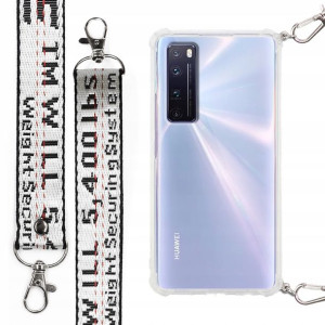 Etui Antishock + Smycz Biała do HUAWEI NOVA 7 PRO