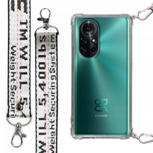 Etui Antishock + Smycz Biała do HUAWEI NOVA 8 5G