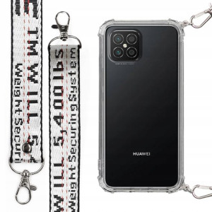 Etui Antishock + Smycz Biała do HUAWEI NOVA 8 SE