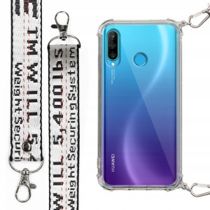 Etui Antishock + Smycz Biała do HUAWEI P30 LITE