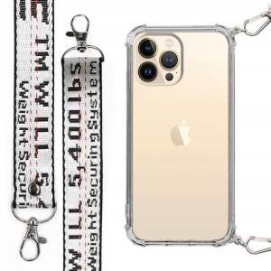 Etui Antishock + Smycz Biała do IPHONE 13 PRO MAX