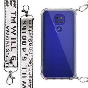 Etui Antishock + Smycz Biała do MOTOROLA G9 PLAY