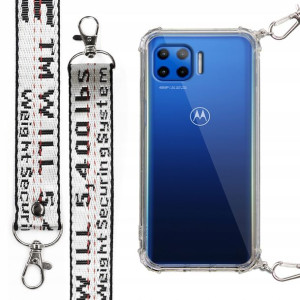 Etui Antishock + Smycz Biała do MOTOROLA ONE 5G