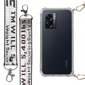 Etui Antishock + Smycz Biała do OPPO A57 4G