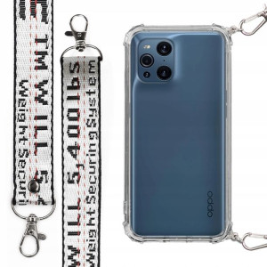Etui Antishock + Smycz Biała do OPPO FIND X3 PRO