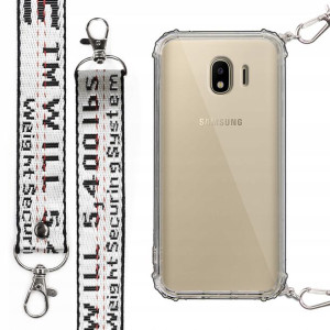 Etui Antishock + Smycz Biała do SAMSUNG J4 2018