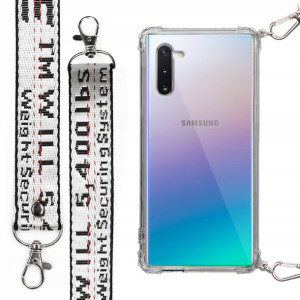 Etui Antishock + Smycz Biała do SAMSUNG NOTE 10