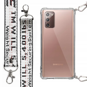 Etui Antishock + Smycz Biała do SAMSUNG NOTE 20