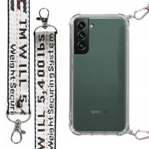 Etui Antishock + Smycz Biała do SAMSUNG S22 PLUS