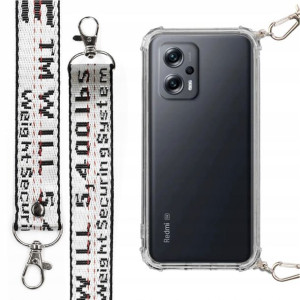 Etui Antishock + Smycz Biała do XIAOMI POCO X4 GT