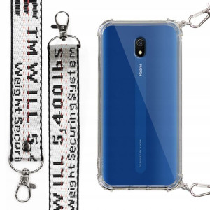 Etui Antishock + Smycz Biała do XIAOMI REDMI 8A