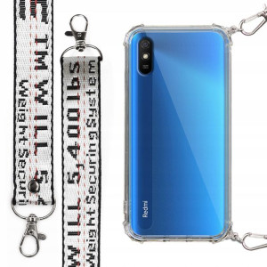 Etui Antishock + Smycz Biała do XIAOMI REDMI 9A