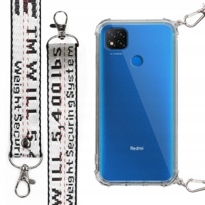 Etui Antishock + Smycz Biała do XIAOMI REDMI 9C