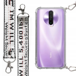 Etui Antishock + Smycz Biała do XIAOMI REDMI K30
