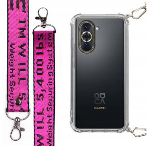 Etui Antishock + Smycz Fuksja do HUAWEI NOVA 10