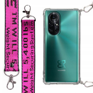 Etui Antishock + Smycz Fuksja do HUAWEI NOVA 8 5G
