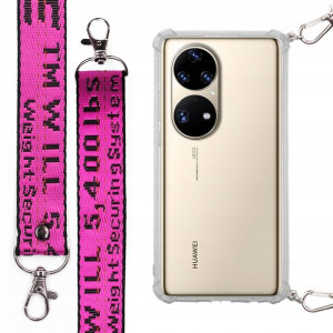 Etui Antishock + Smycz Fuksja do HUAWEI P50 PRO