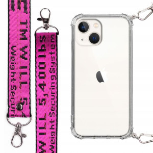 Etui Antishock + Smycz Fuksja do IPHONE 13 MINI