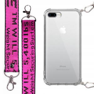 Etui Antishock + Smycz Fuksja do IPHONE 7/8 PLUS