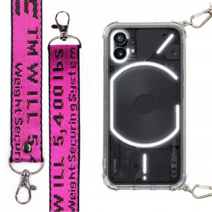 Etui Antishock + Smycz Fuksja do NOTHING PHONE 1