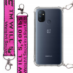 Etui Antishock + Smycz Fuksja do ONEPLUS NORD N100