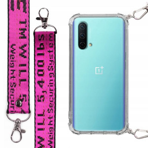 Etui Antishock + Smycz Fuksja do OPPO RENO 4 5G