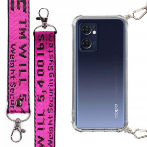 Etui Antishock + Smycz Fuksja Do Oppo Reno 7 5g
