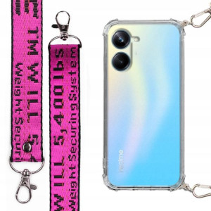 Etui Antishock + Smycz Fuksja do REALME 10 PRO 5G