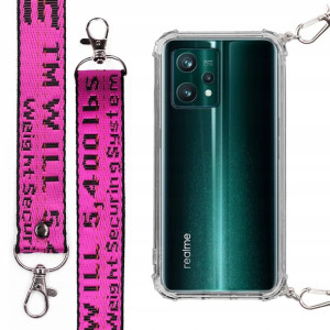 Etui Antishock + Smycz Fuksja do REALME 9 PRO PLUS
