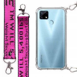 Etui Antishock + Smycz Fuksja do REALME 7i RMX2193