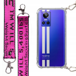 Etui Antishock + Smycz Fuksja Do Realme Gt Neo 3
