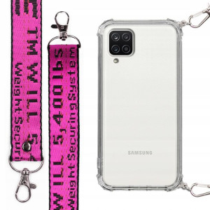 Etui Antishock + Smycz Fuksja do SAMSUNG A12 5G