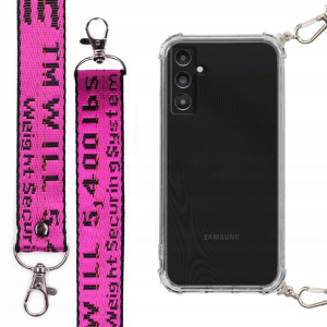 Etui Antishock + Smycz Fuksja Do Samsung A14 5g