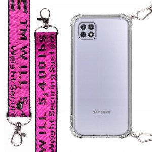 Etui Antishock + Smycz Fuksja do SAMSUNG A22 5G
