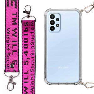 Etui Antishock + Smycz Fuksja do SAMSUNG A23 5G